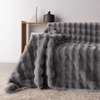 Plush Faux Rabbit Fur Sofa Cover - Limited Time Offer