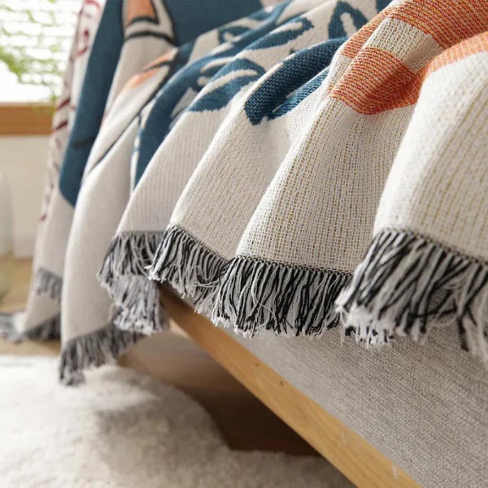 Tassel Tide All-Season Couch Cover