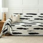 Striped Serenity Harmony Monochrome Chic Sofa / Couch Cover - Limited Time Offer