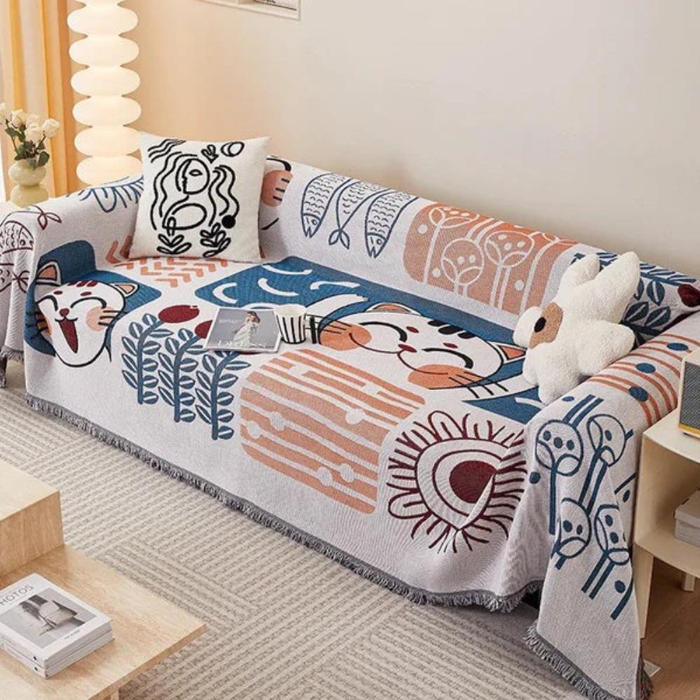 Tassel Tide All-Season Couch Cover