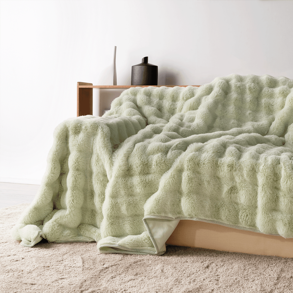 Plush Faux Rabbit Fur Sofa Cover - Limited Time Offer
