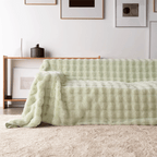 Plush Faux Rabbit Fur Sofa Cover - Limited Time Offer