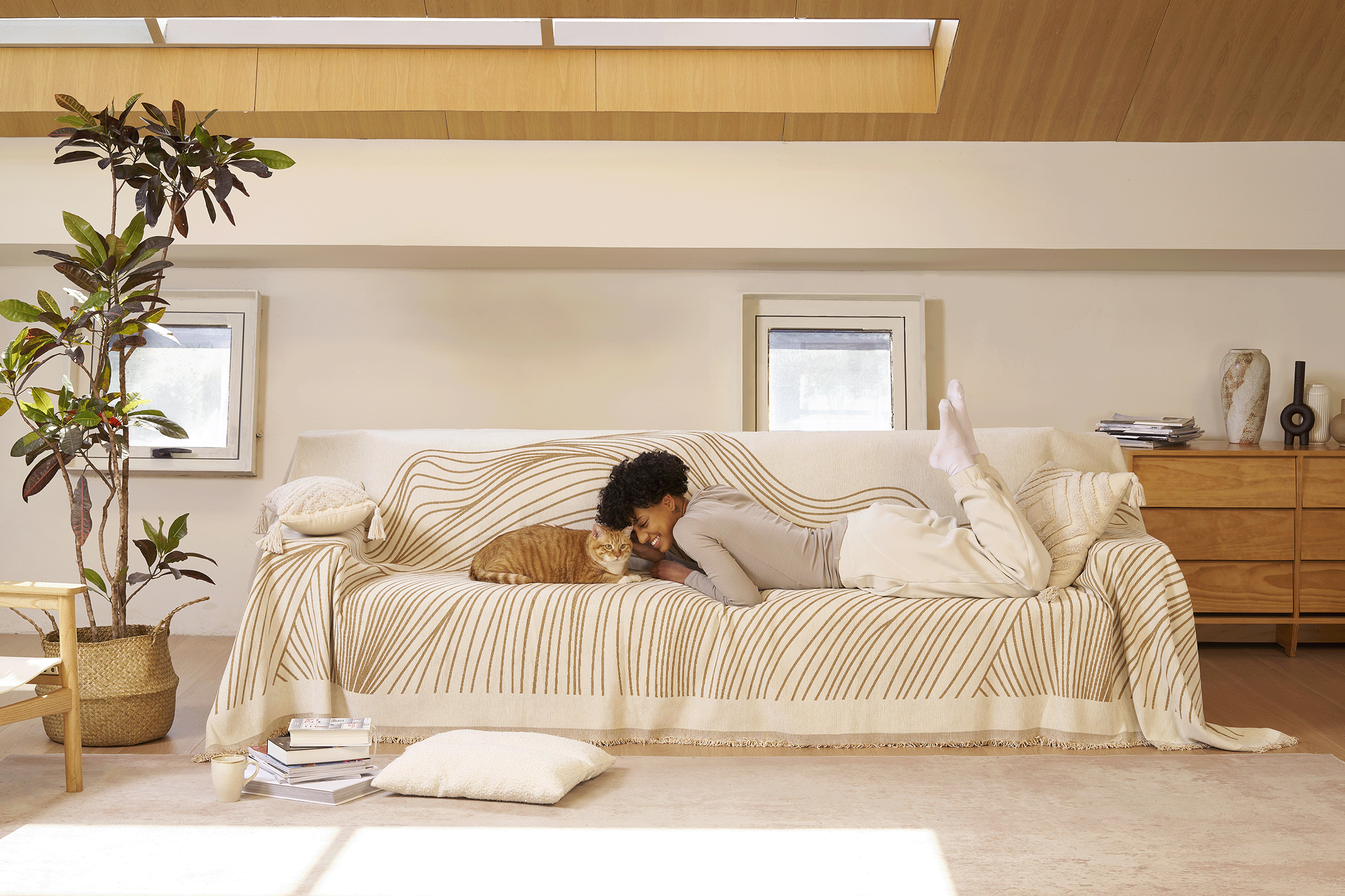 Reversible Jacquard Sofa / Couch Cover