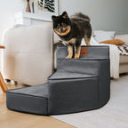 Luxe Water-repellent Faux Leather Removable Spiral Pet Stairs - StepEase