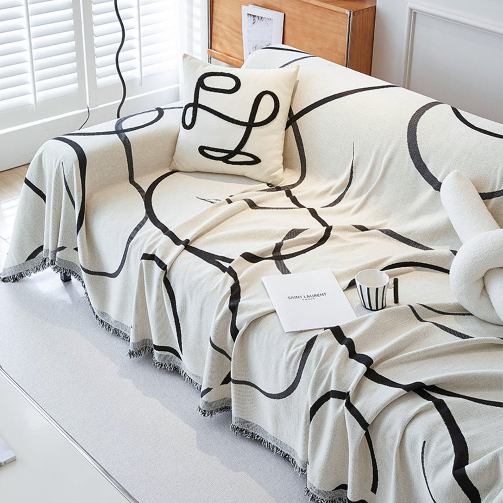 Curve Patterned Sofa / Couch Cover - Limited Time Offer