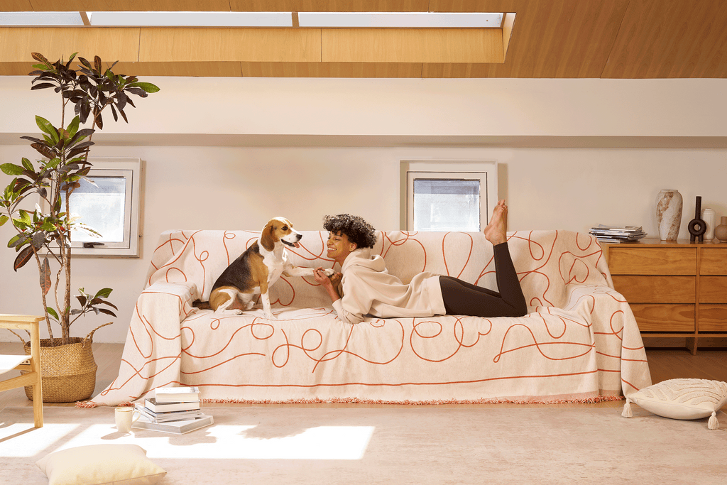 Reversible Curve Pattern Sofa / Couch Cover - Limited Time Offer