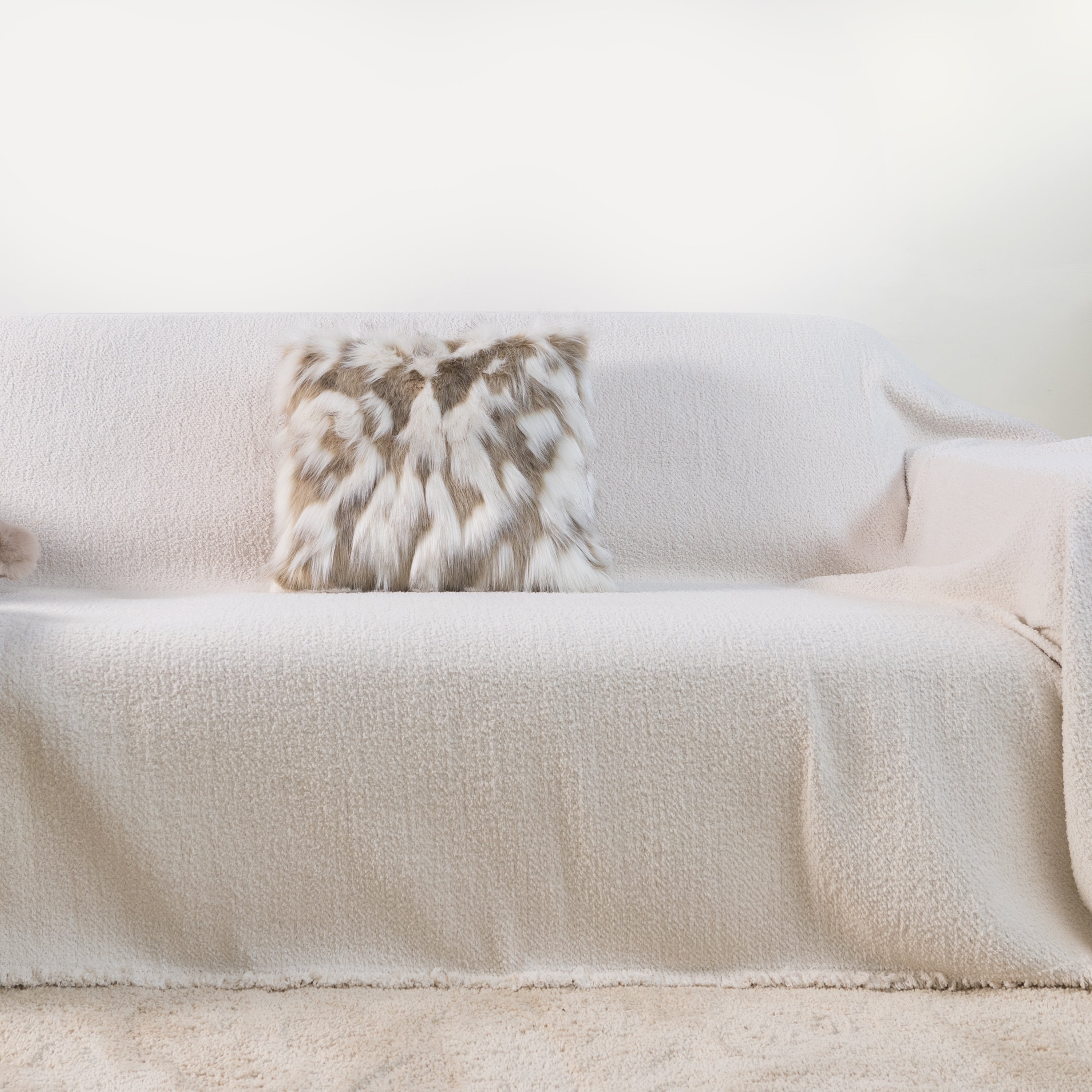 Faux Fur Throw Pillow Cover - Limited Time Offer