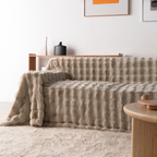 Plush Faux Rabbit Fur Sofa Cover - Limited Time Offer