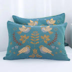 Scandinavian Bird Cotton Gauze Pillowcases (2pcs)