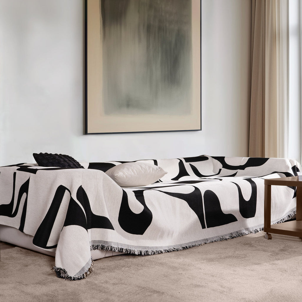 Modern White Monochrome Chic Sofa / Couch Cover