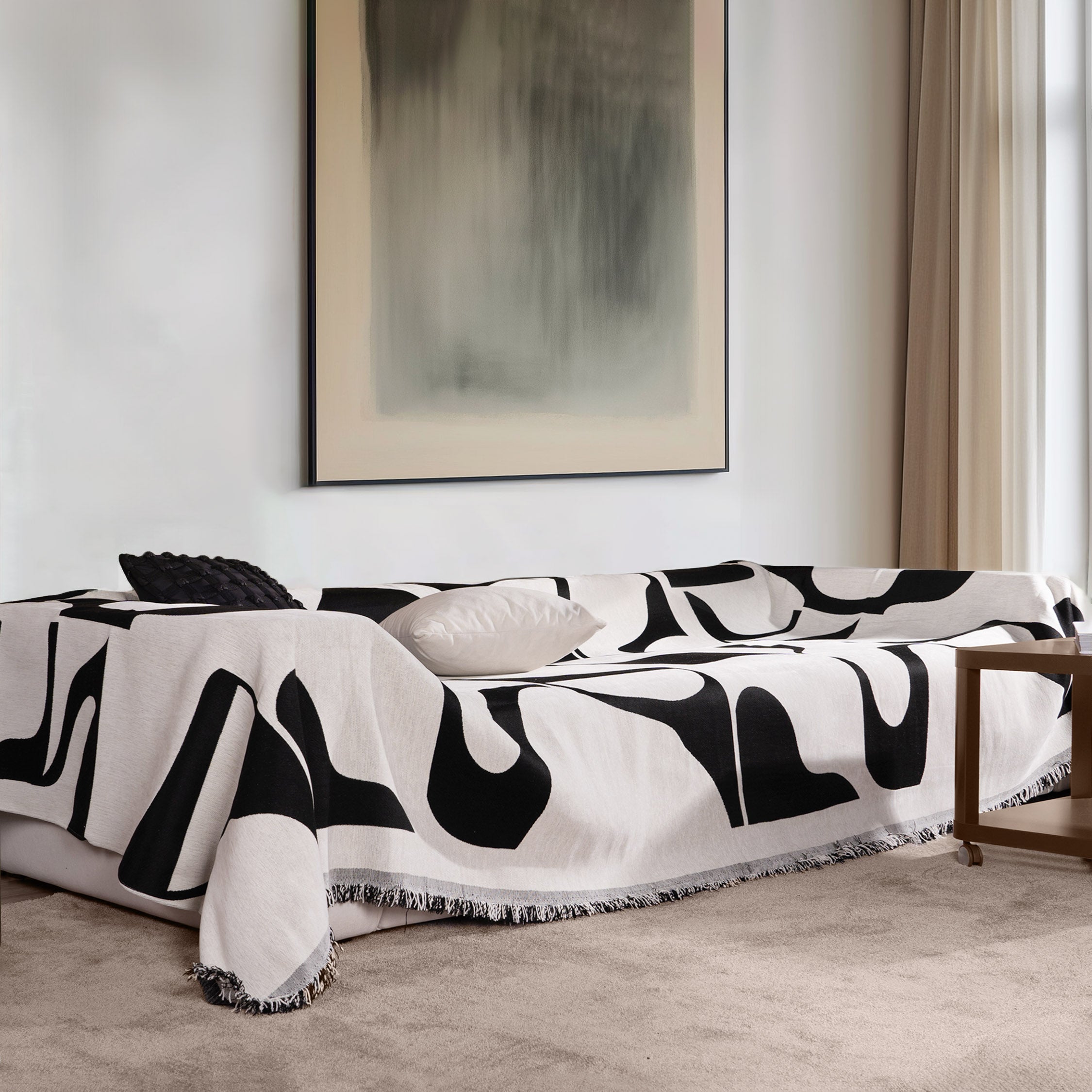 Modern White Monochrome Chic Sofa / Couch Cover