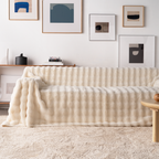 Plush Faux Rabbit Fur Sofa Cover - Limited Time Offer