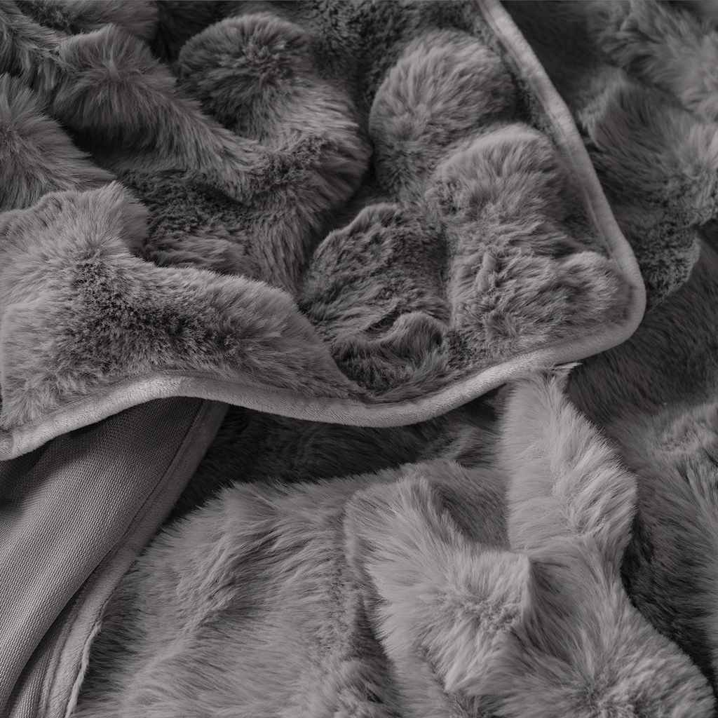 Plush Faux Rabbit Fur Sofa Cover - Limited Time Offer