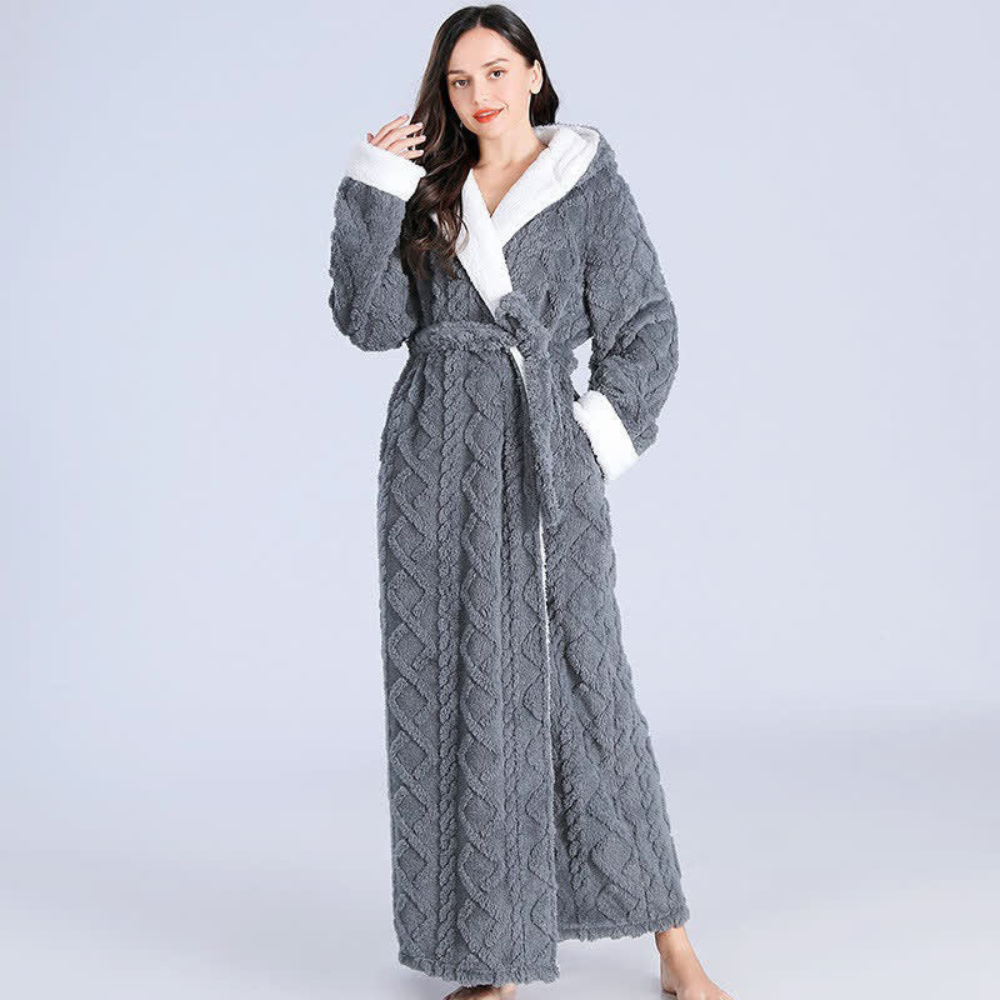 Plush Long Hooded Robe