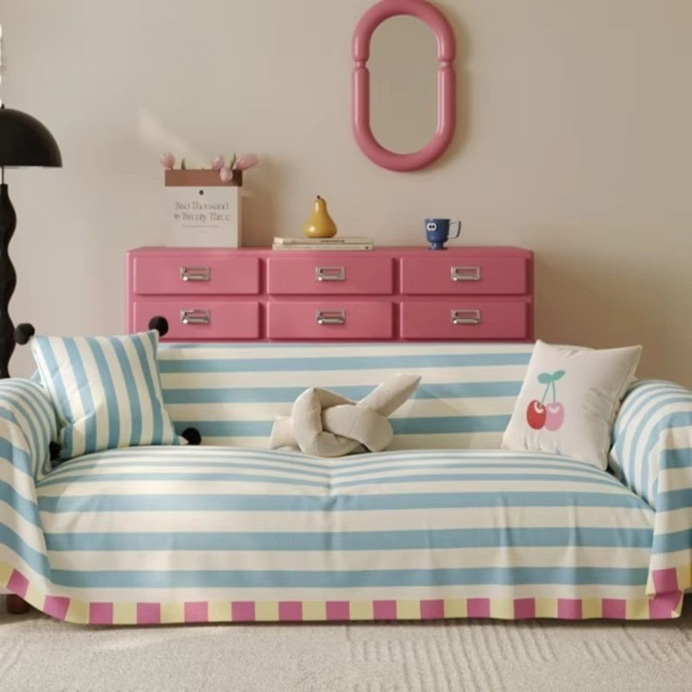 Atelier Pastel Striped Couch Cover