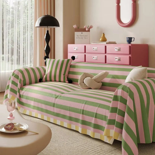 Atelier Pastel Striped Couch Cover