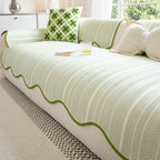 Aurivelle Herringbone Scallop Edge Couch Cover