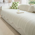 Aurivelle Herringbone Scallop Edge Couch Cover
