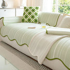 Aurivelle Herringbone Scallop Edge Couch Cover