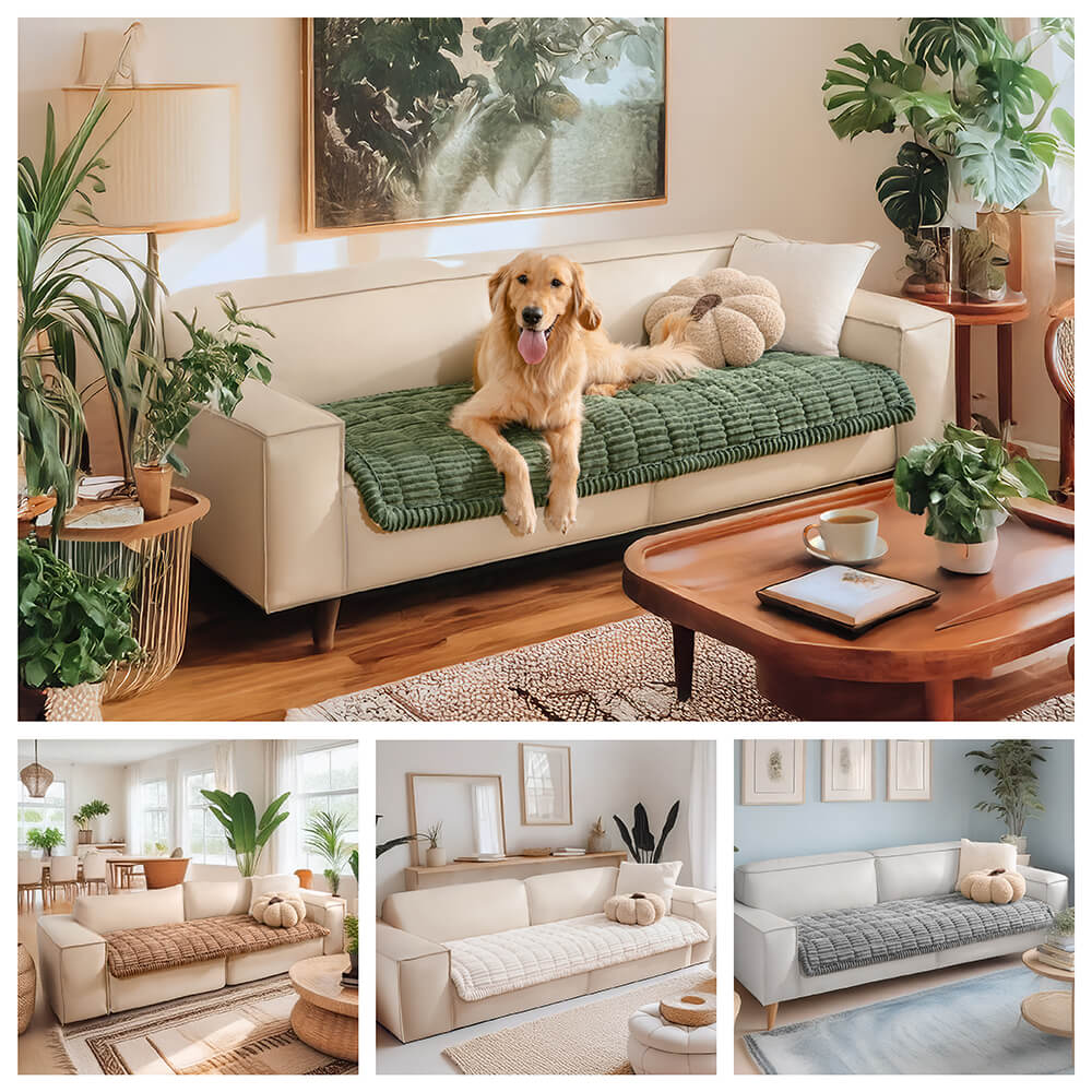 Lazy Soft Flannel Breathable Pet Mat Non-slip Sofa Covers