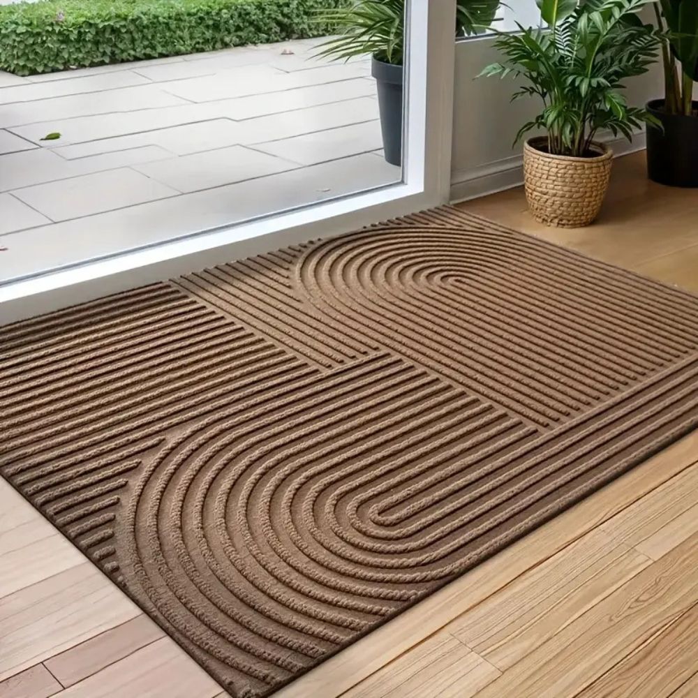 Curved Thread Line Door Mat