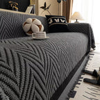 Chevron Herringbone Tassel Couch Cover
