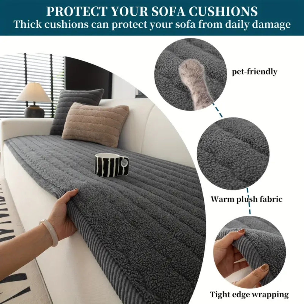 Chic Thick Plush Couch Cover