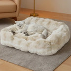 Faux Rabbit Velvet Fluffy Soft Dog And Cat Sofa Bed