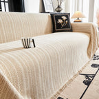 Herringbone Chenille Tassels Couch Cover