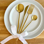 Minimalist Golden Flatware Set - 24 Piece