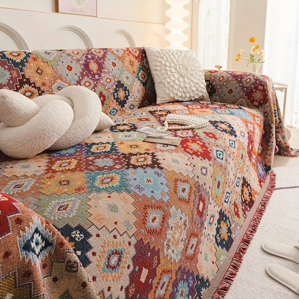 Jewel Vintage Mosaic Couch Cover