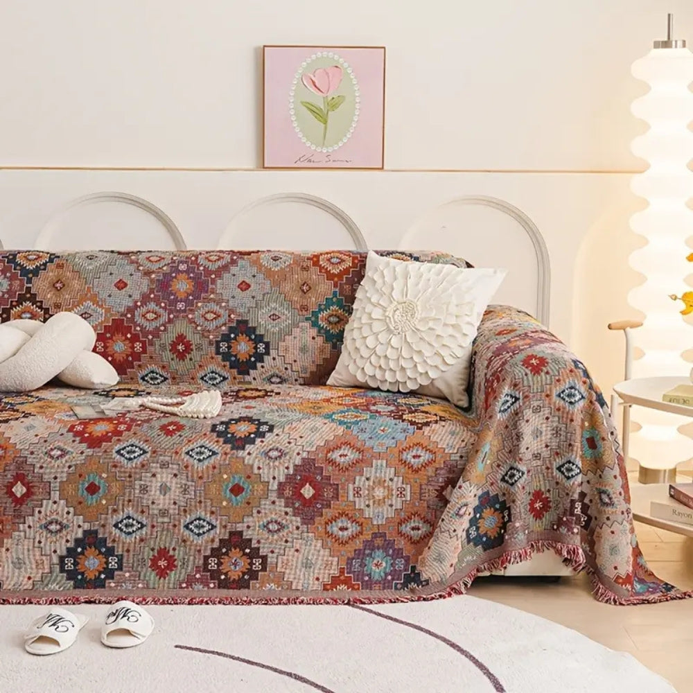 Jewel Vintage Mosaic Couch Cover