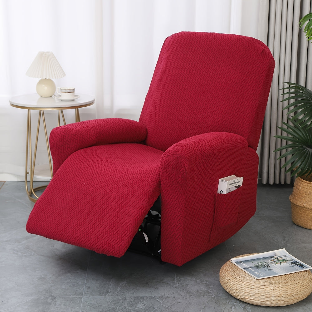 Juno Fitted Recliner Chair Cover Soft Pocket