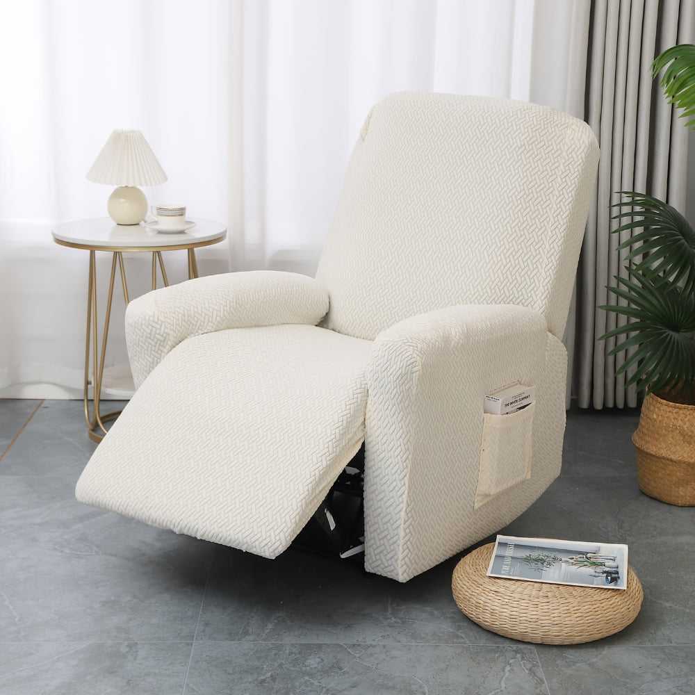 Juno Fitted Recliner Chair Cover Soft Pocket