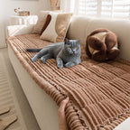 Lazy Soft Flannel Breathable Pet Mat Non-slip Sofa Cover