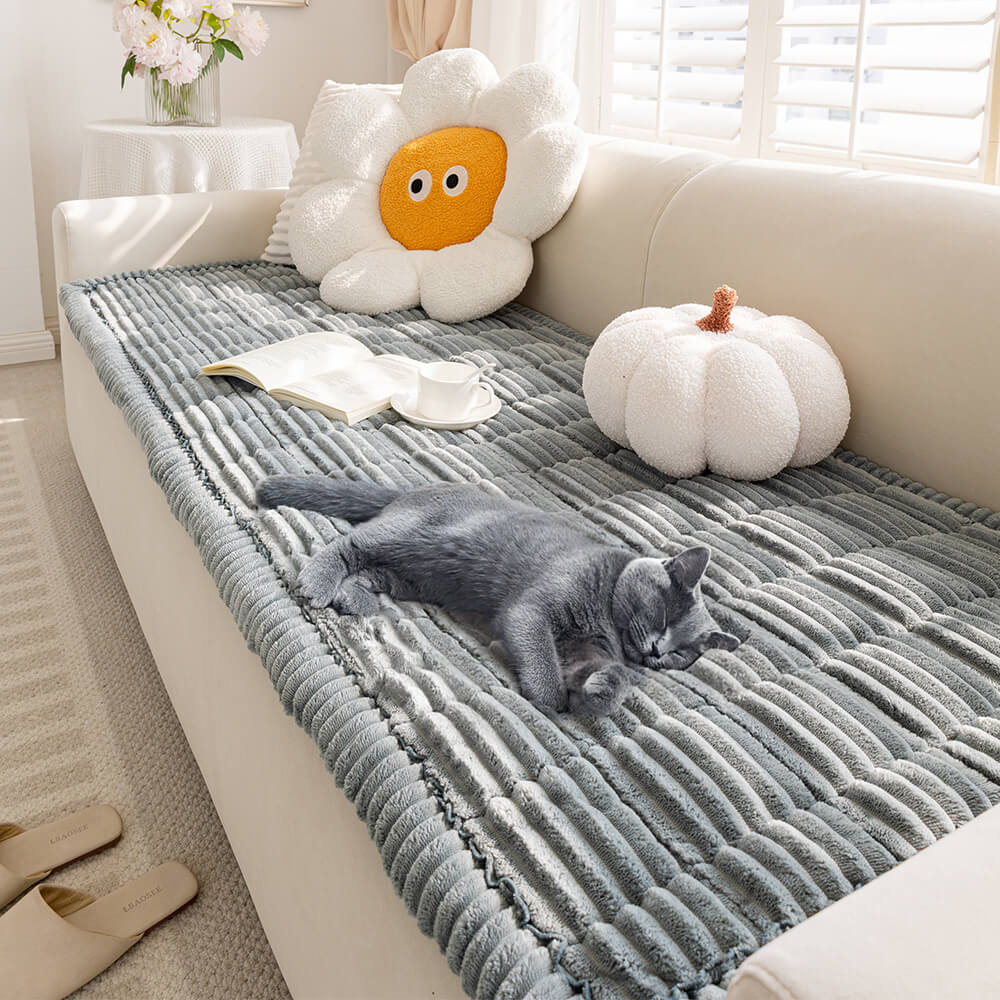 Lazy Soft Flannel Breathable Pet Mat Non-slip Sofa Covers