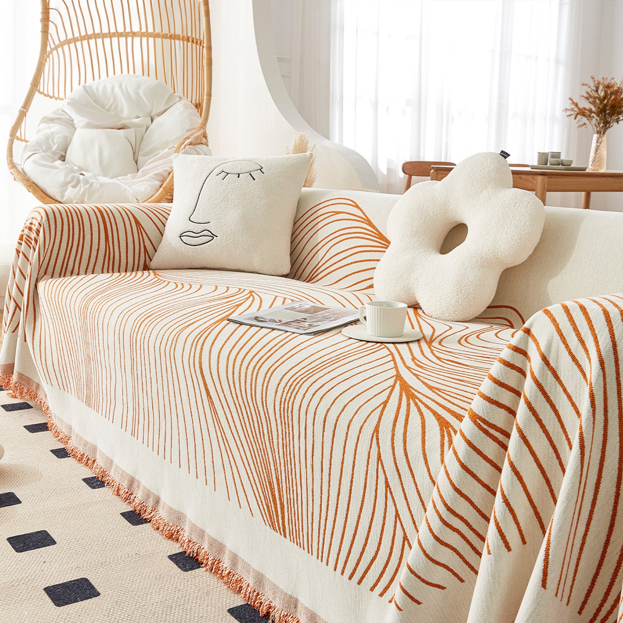 Reversible Jacquard Sofa / Couch Cover