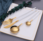 Modern Golden Flatware Sets - 24 Piece