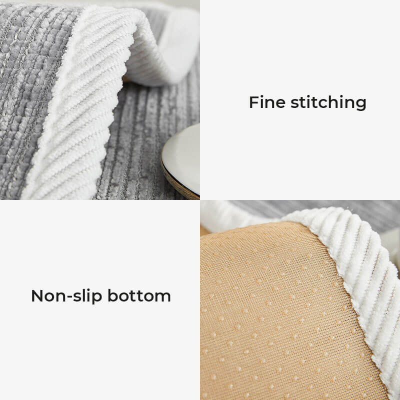 Waterproof Antimicrobial Simple Striped Chenille Anti-scratch Sofa Cover