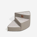 Luxe Water-repellent Faux Leather Removable Spiral Pet Stairs - StepEase