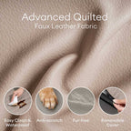 Luxe Water-repellent Faux Leather Removable Spiral Pet Stairs - StepEase