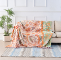 Rustic Floral Boho Blanket | 100% Cotton Blanket for Sensitive Skin