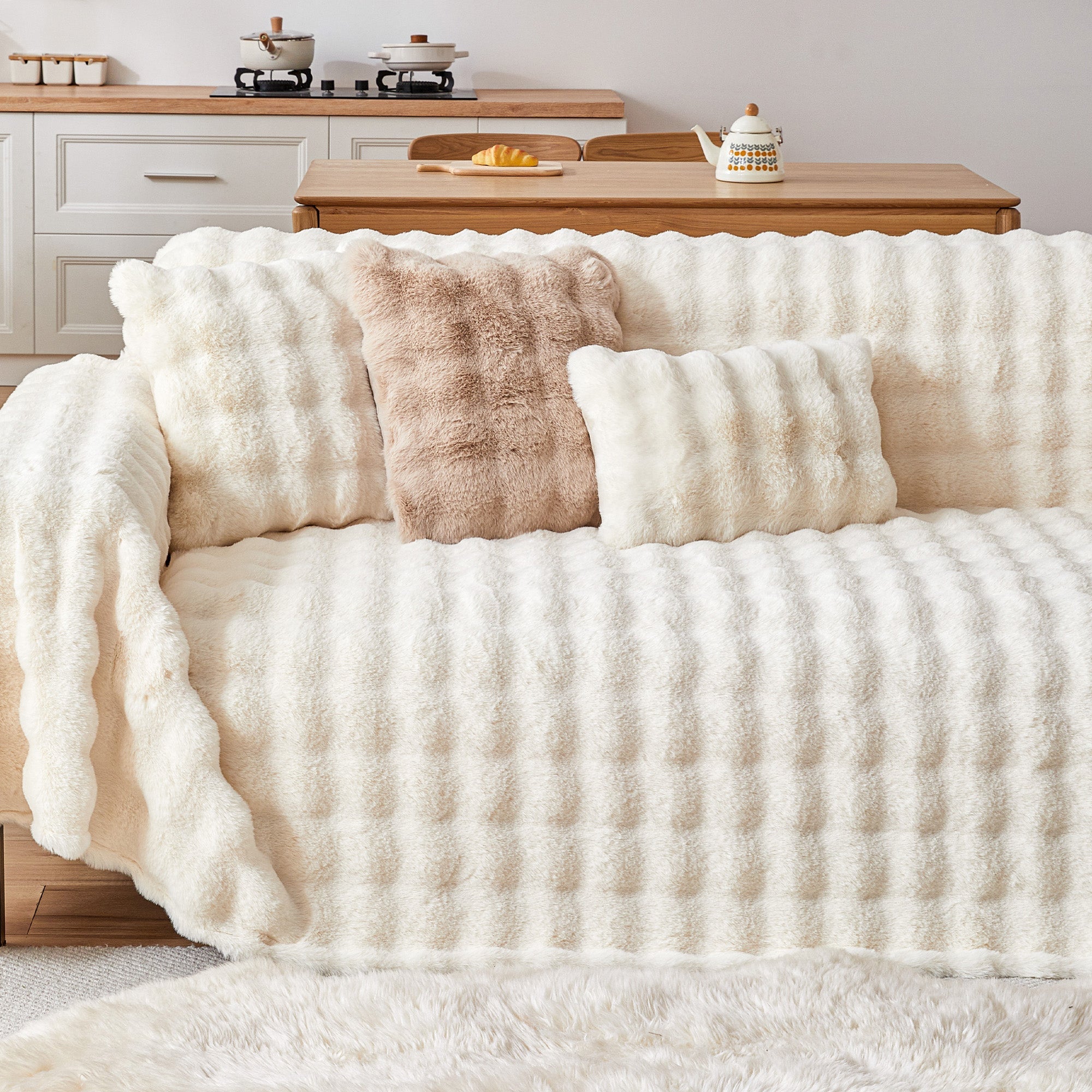 Faux Fur Throw Pillow Cover - Limited Time Offer