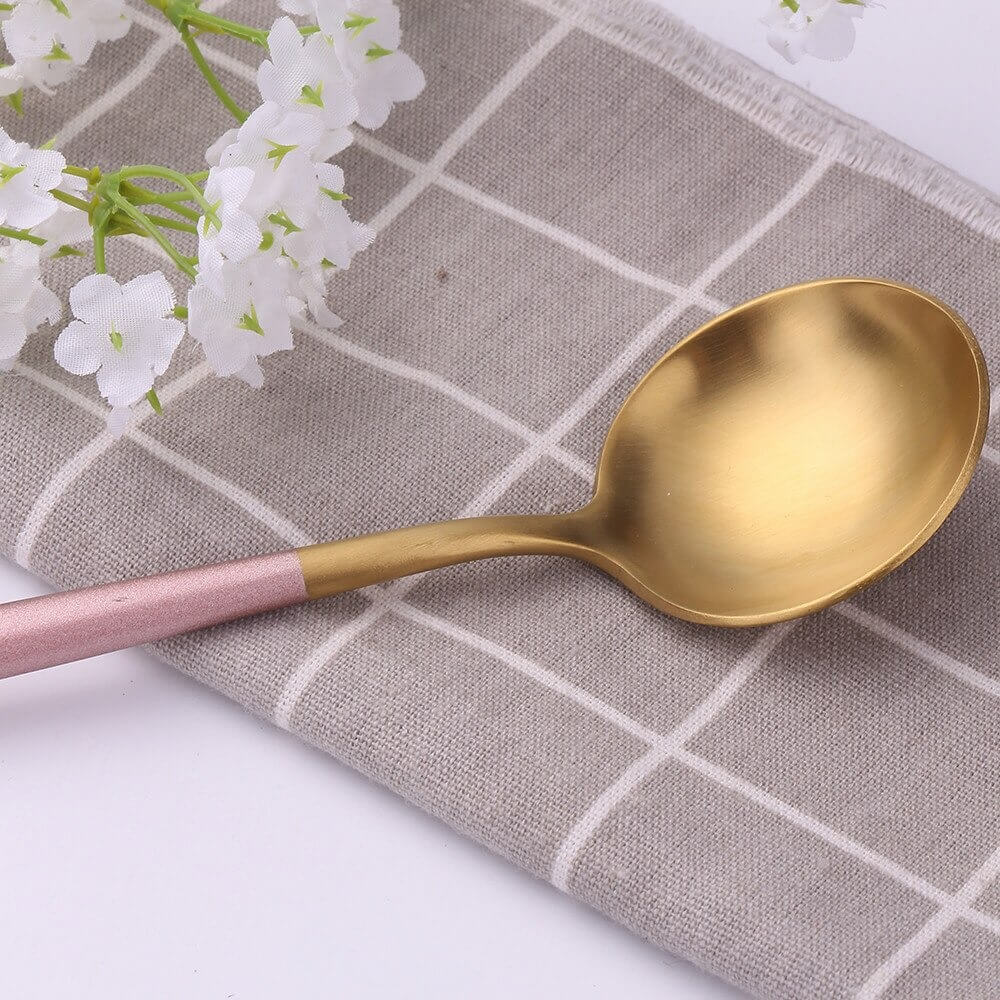 Modern Golden Flatware Sets - 24 Piece