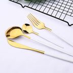 Modern Golden Flatware Sets - 24 Piece
